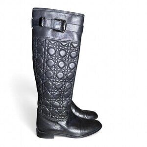 Dior Cannage Quilted Napa Leather Boots Size 9 US  39 EU